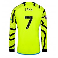 Camisa de Futebol Arsenal Bukayo Saka #7 Equipamento Secundário 2023-24 Manga Comprida